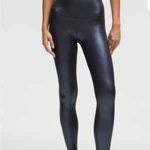 Women's Shimmering Black Leggings
